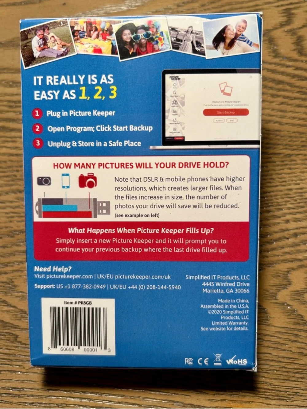 Picture Keeper 8GB Photo Backup USB Drive - New Sealed Box